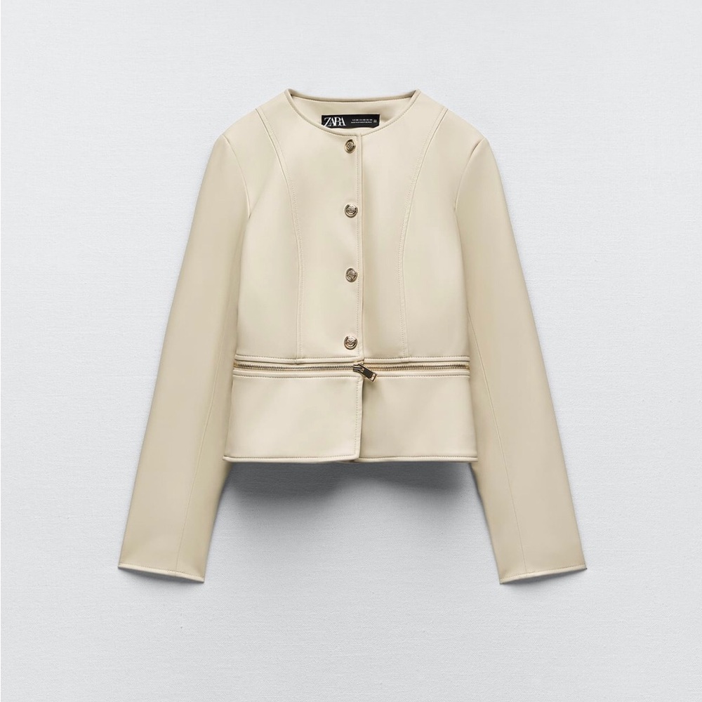 Brand new with tag Zara faux leather jacket in size S